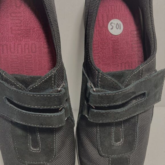 MUNRO Joliet Black Suede Fabric Comfort Shoe Hook Loop Slip On Shoes 10.5 - Picture 4 of 14